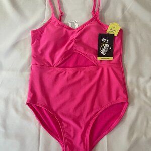 Art & Class. One-piece swimsuit for girl' size L (10/12). Pink color.